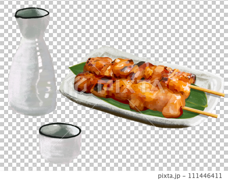 Yakitori (sauce) with choshi and choko 111446411
