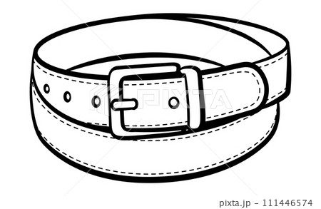 belt black and white contour 111446574