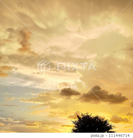 夕日に染まる雲 夕日に染まる雲 111446714