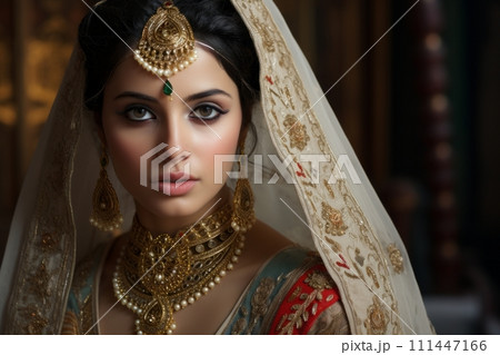 Beautiful young Indian bride 111447166