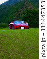山の中の赤いスポーツカー 111447353