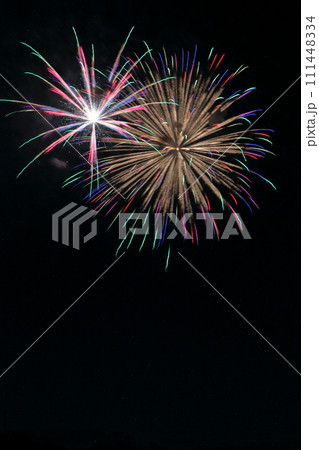 花火の美しさに酔いしれる 111448334