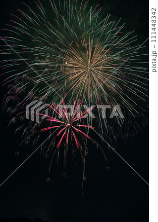 花火の美しさに酔いしれる 111448342
