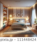 bedroom in the modern style with bed 111448424