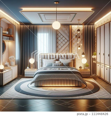 luxurious bedroom in the modern style 111448426