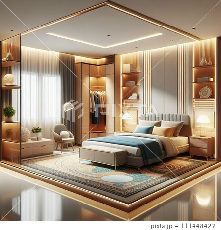 luxury bedroom in modern style with bed 111448427