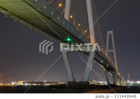 大型つり橋(名港中央大橋 トリトン 愛知県 名古屋市 港区) 大型つり橋(名港中央大橋 トリトン 愛知県 名古屋市 港区) 111448948