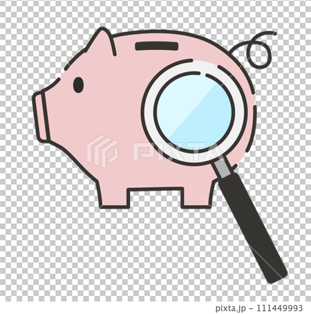 貯金額の審査を表現したイラスト 111449993