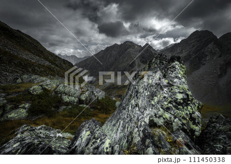 Mountain landscape of the Stubai Alps Mountain landscape of the Stubai Alps 111450338