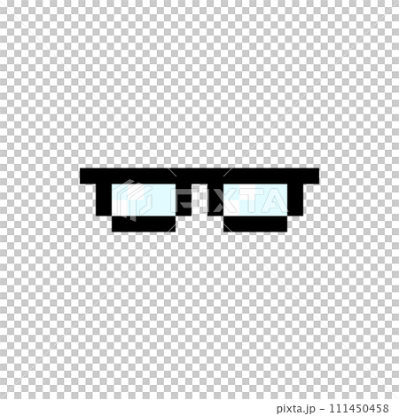 ドットで描かれた眼鏡のゲームイラスト ドットで描かれた眼鏡のゲームイラスト 111450458