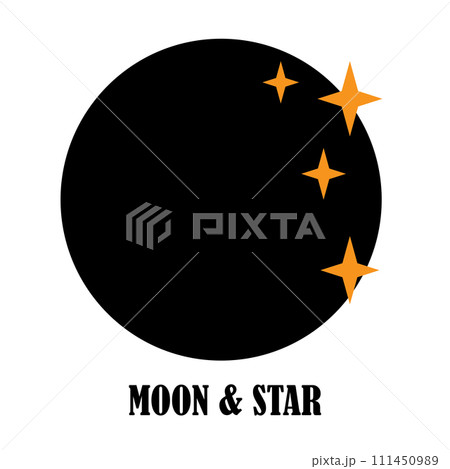 Moon and stars icon 111450989