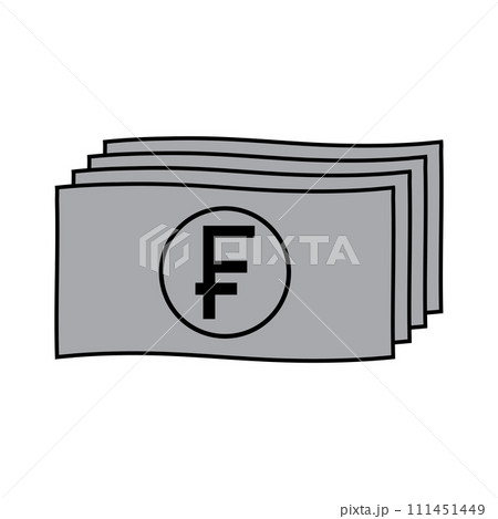 Swiss franc currency icon 111451449