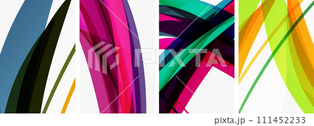 Abstract colorful wave posters for wallpaper, business card, cover, poster, banner, brochure, header, website 111452233