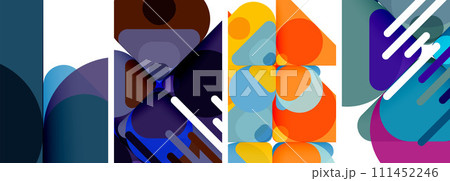 Geometric elements abstract backgrounds for wallpaper, business card, cover, poster, banner, brochure, header, website 111452246