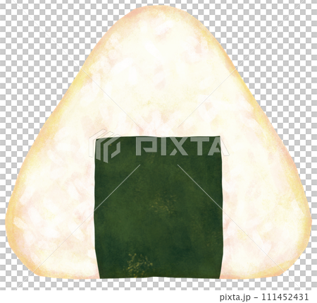 海苔を巻いたおにぎりのイラスト 111452431