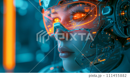 仮想空間のAIイメージ 仮想空間のAIイメージ 111455882