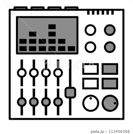 入力される音声や音源を調整して高音質化するミキサーのイラスト 111456308
