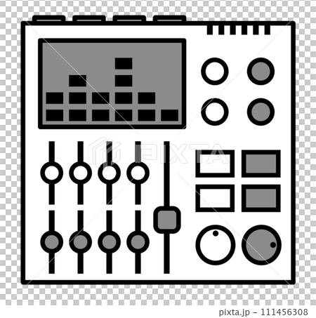 入力される音声や音源を調整して高音質化するミキサーのイラスト 111456308