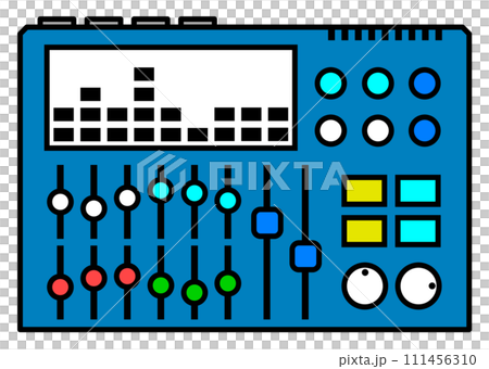 入力される音声や音源を調整して高音質化するミキサーのイラスト 111456310