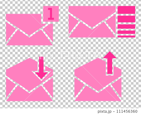 メールを送受信するアイコンのイラスト 111456360