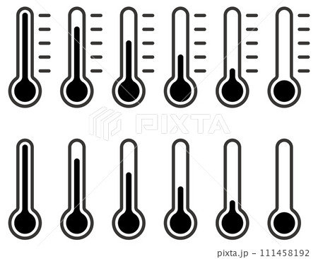 温度計のシンプルなベクターイラストセット 111458192