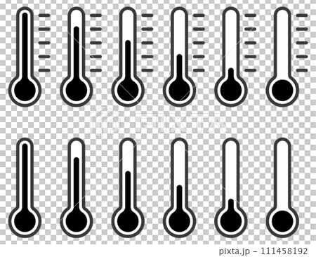 温度計のシンプルなベクターイラストセット 111458192
