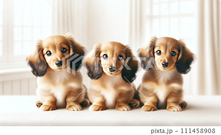 子犬のミニチュアダックス 111458908
