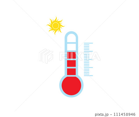 Thermometer Icon on a white back 111458946
