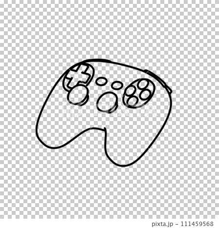 ゲームのコントローラーの線画 ゲームのコントローラーの線画 111459568