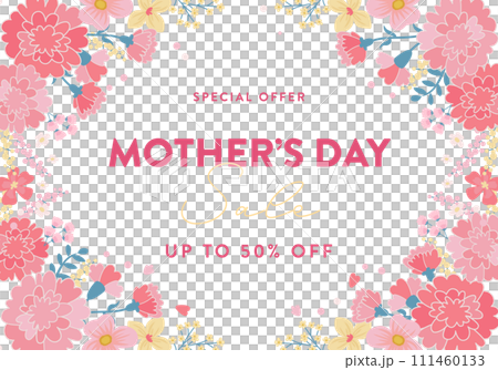 母の日のカーネーションのデザインのバナー背景。ベクターイラスト。 母の日のカーネーションのデザインのバナー背景。ベクターイラスト。 111460133