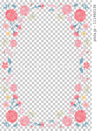 母親節康乃馨設計橫幅背景。向量圖。 111460136