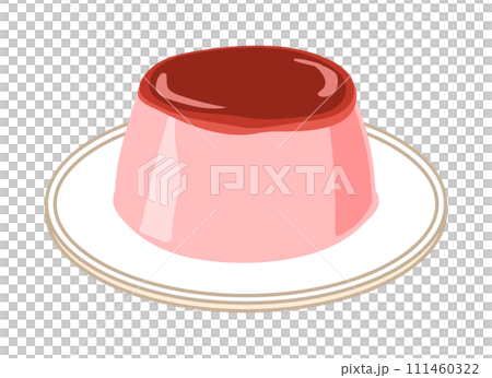 strawberry pudding on a plate strawberry pudding on a plate 111460322