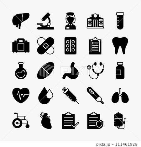 Medical icon set. vector illustration Medical icon set. vector illustration 111461928