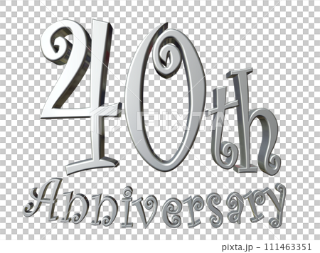 3DCG角色「40週年/40週年」銀、銀 3DCG角色「40週年/40週年」銀、銀 111463351