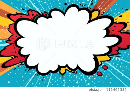 Speech bubble burst comic art illustration 111463383