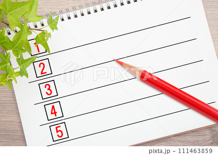 リストと赤鉛筆 リストと赤鉛筆 111463859