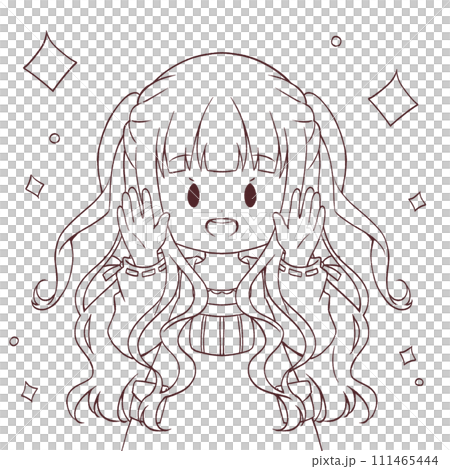 毛茸茸的可愛女孩著色書 毛茸茸的可愛女孩著色書 111465444