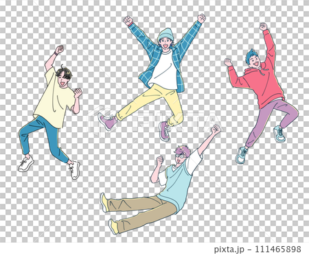 動漫風格跳躍人套裝 111465898