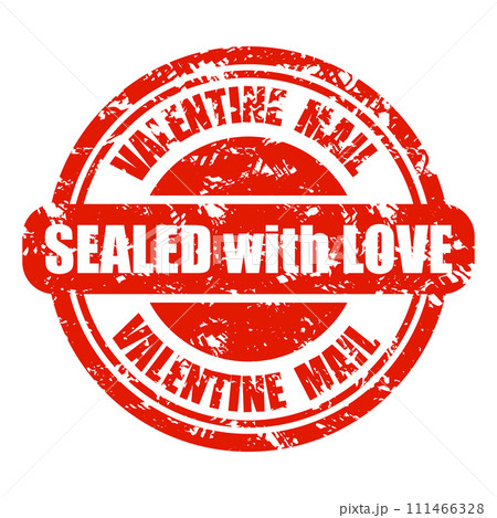 Sealed with love, valentine mail rubber stamp for send letter 111466328