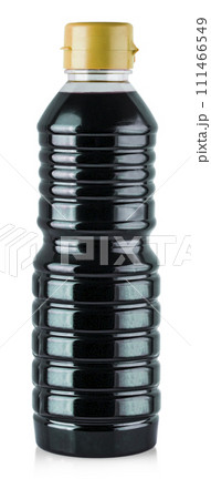 Soy sauce bottle isolated on white background with clipping path 111466549
