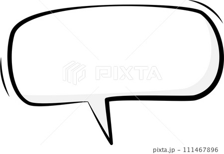 Black and white color speech bubble balloon, icon sticker memo keyword planner text box banner, flat png transparent element design 111467896