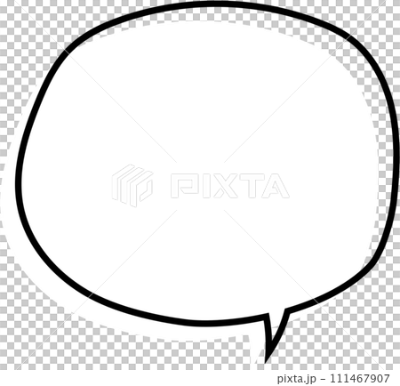 Black and white color speech bubble balloon, icon sticker memo keyword planner text box banner, flat png transparent element design 111467907