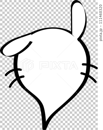 Animal pet bunny rabbit Black and white color speech bubble balloon, icon sticker memo keyword planner text box banner, flat png transparent element design Animal pet bunny rabbit Black and white color speech bubble balloon, icon sticker memo keyword planner text box banner, flat png transparent element design 111468320