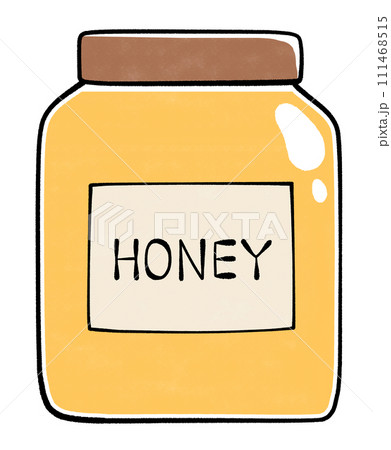 瓶に入った蜂蜜のイラスト 111468515