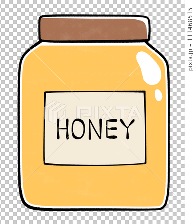 瓶に入った蜂蜜のイラスト 111468515