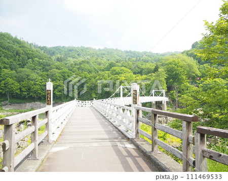 石狩川にかかる神居大橋 石狩川にかかる神居大橋 111469533
