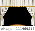 白い舞台幕の背景 111469814