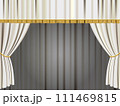 白い舞台幕の背景 111469815