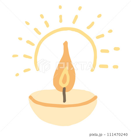 キャンドル　あかり　イラスト 111470240