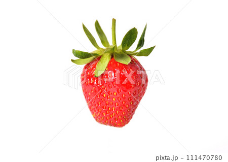 Fresh natural strawberry on white background, isolate 111470780